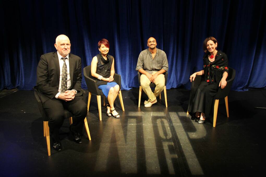 Bright future: National Theatre of Parramatta directors (l-r) Wayne Harrison, Annette Shun Wah, S Shakthidharan and Paula Abood. Picture: Isabella Lettini