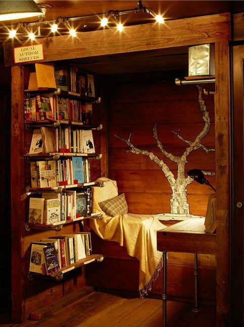 Building a book nook is a great way to create you're own reading space.