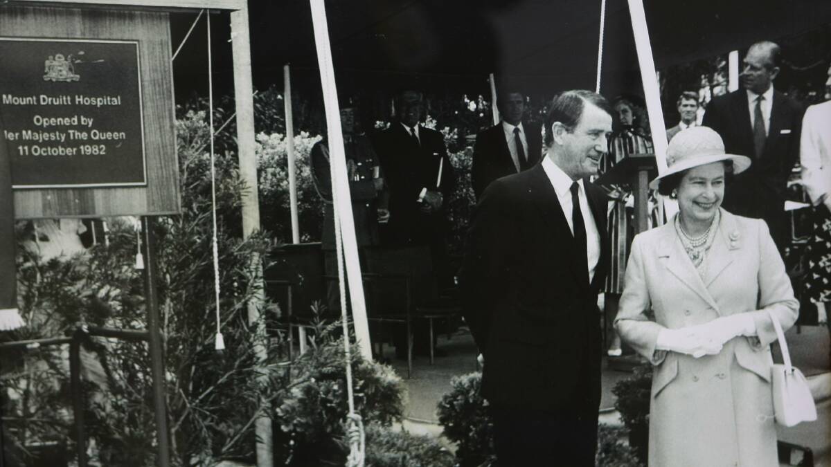 Neville Wran was NSW Premier when he and the Queen opened Mount Druitt Hospital in October 1982.