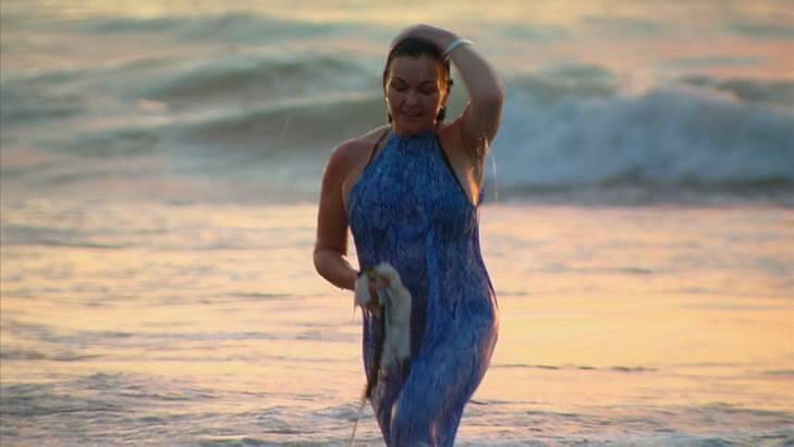Schapelle Corby pictured in a Sunday Night exclusive at Seminyak beach for her first swim since her release from prison. Photo: Seven Network