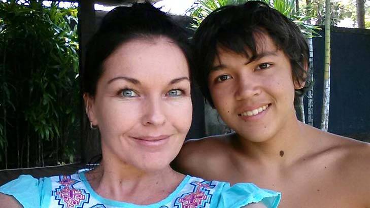 Corby with her nephew Wyan after her release from prison. Photo: Seven Network